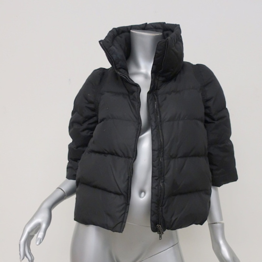 Miu Miu Down Puffer Jacket Black Cropped - Picture 1 of 8